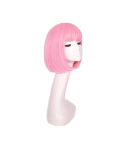 ⭐ Peluca Corta de fantasía Rosado Claro para Halloween 2