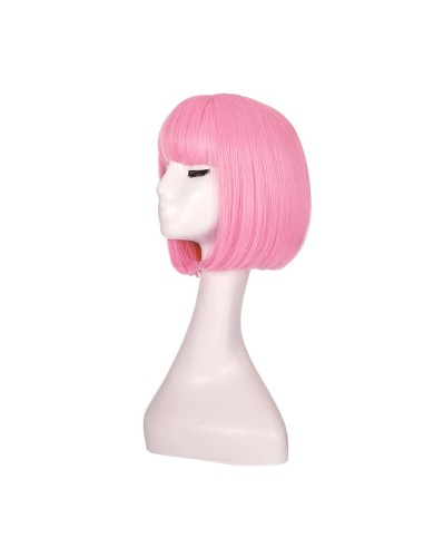 ⭐ Peluca Corta de fantasía Rosado Claro para Halloween