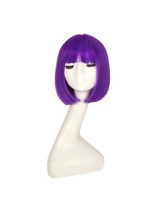 ⭐ Peluca Corta de fantasía Violeta para Halloween