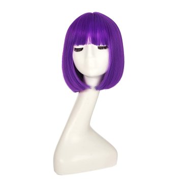 ⭐ Peluca Corta de fantasía Violeta para Halloween