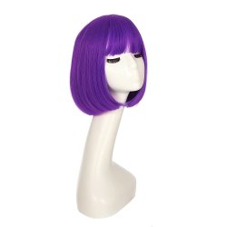 ⭐ Peluca Corta de fantasía Violeta para Halloween