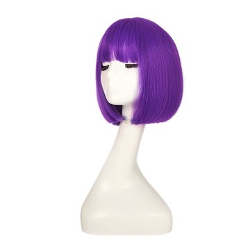 ⭐ Peluca Corta de fantasía Violeta para Halloween