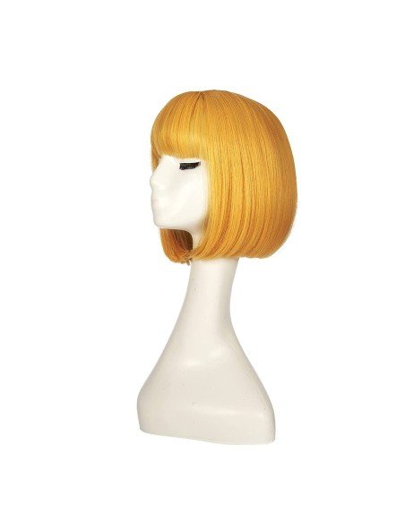 ⭐ Peluca Corta de fantasía Rubio Platino para Halloween