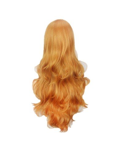 ⭐ Peluca Cosplay Ondulada 80cm Kanekalon Amarillo