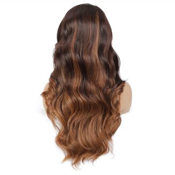 ⭐ Peluca Bicolor Degradee 70cm Harajuku Castaño Rubio