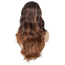 ⭐ Peluca Bicolor Degradee 70cm Harajuku Castaño Rubio