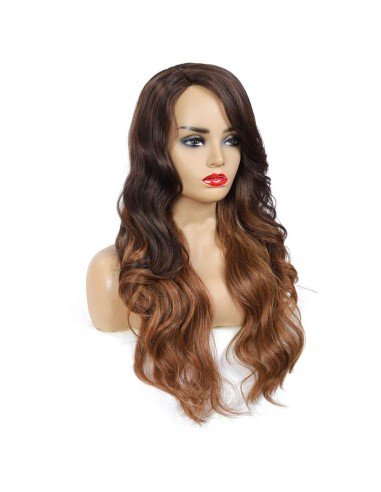 ⭐ Peluca Bicolor Harajuku de kanekalon Cosplay de 70 y 80 cm de largo