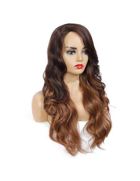 ⭐ Peluca Bicolor Harajuku de kanekalon Cosplay de 70 y 80 cm de largo