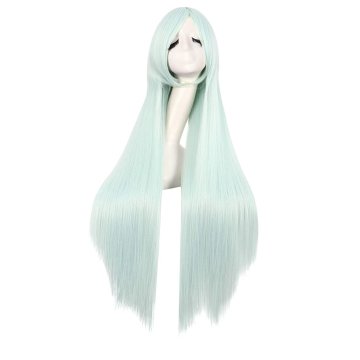 ⭐ Peluca de Kanekalon Lisa 100 Cm Cosplay - Verde Menta