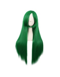 ⭐ Peluca Cosplay lisa 80cm Kanekalon Verde Pino 2