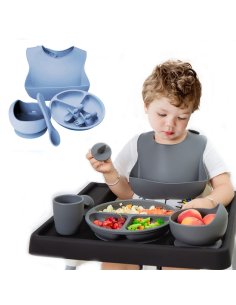 ✨  Set x6 de Alimentación para Bebés Bbabero Plato tazón cubiertos