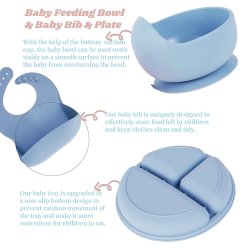 ✨  Set x6 de Alimentación para Bebés Bbabero Plato tazón cubiertos