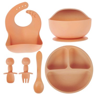 ✨  Set x6 de Alimentación para Bebés Bbabero Plato tazón cubiertos