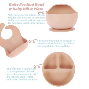 ✨  Set x6 de Alimentación para Bebés Bbabero Plato tazón cubiertos