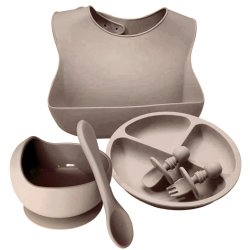 ✨  Set x6 de Alimentación para Bebés Bbabero Plato tazón cubiertos