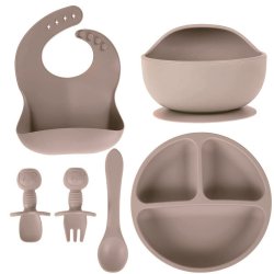 ✨  Set x6 de Alimentación para Bebés Bbabero Plato tazón cubiertos