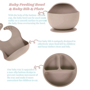 ✨  Set x6 de Alimentación para Bebés Bbabero Plato tazón cubiertos