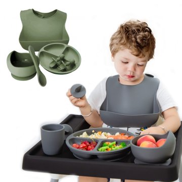 ✨  Set x6 de Alimentación para Bebés Bbabero Plato tazón cubiertos