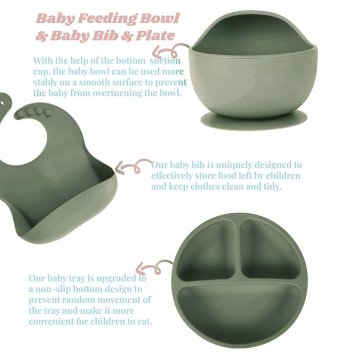 ✨  Set x6 de Alimentación para Bebés Bbabero Plato tazón cubiertos