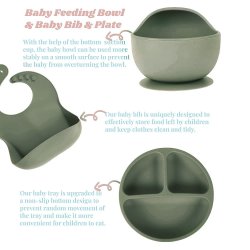 ✨  Set x6 de Alimentación para Bebés Bbabero Plato tazón cubiertos