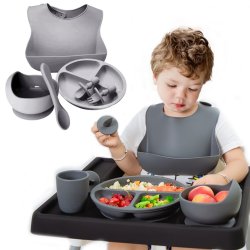 ✨  Set x6 de Alimentación para Bebés Bbabero Plato tazón cubiertos