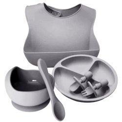✨  Set x6 de Alimentación para Bebés Bbabero Plato tazón cubiertos