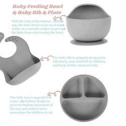 ✨  Set x6 de Alimentación para Bebés Bbabero Plato tazón cubiertos