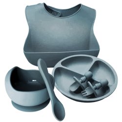✨  Set x6 de Alimentación para Bebés Bbabero Plato tazón cubiertos