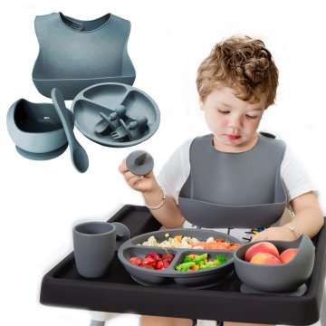 ✨  Set x6 de Alimentación para Bebés Bbabero Plato tazón cubiertos