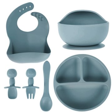 ✨  Set x6 de Alimentación para Bebés Bbabero Plato tazón cubiertos