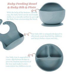 ✨  Set x6 de Alimentación para Bebés Bbabero Plato tazón cubiertos