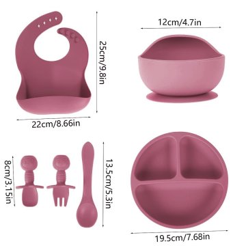 ✨  Set x6 de Alimentación para Bebés Bbabero Plato tazón cubiertos
