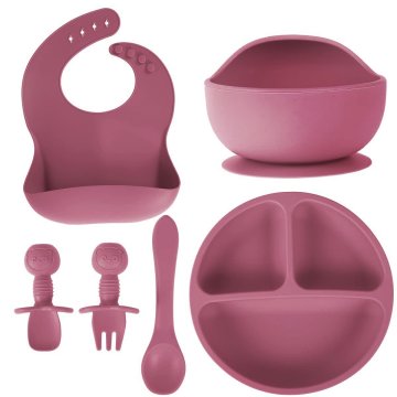 ✨  Set x6 de Alimentación para Bebés Bbabero Plato tazón cubiertos