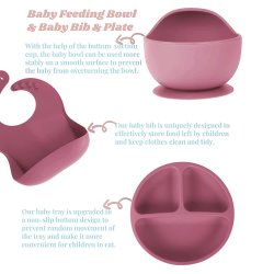 ✨  Set x6 de Alimentación para Bebés Bbabero Plato tazón cubiertos