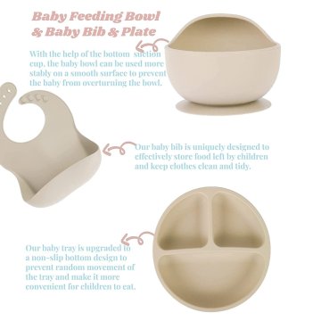 ✨  Set x6 de Alimentación para Bebés Bbabero Plato tazón cubiertos