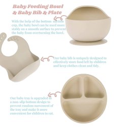 ✨  Set x6 de Alimentación para Bebés Bbabero Plato tazón cubiertos