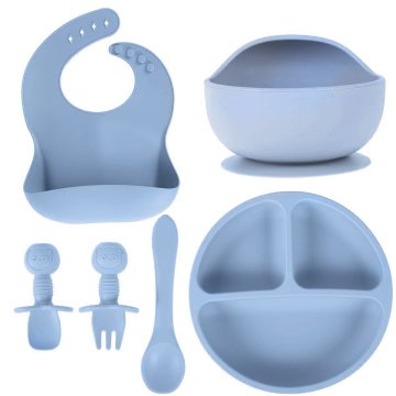 ✨  Set x6 de Alimentación para Bebés Bbabero Plato tazón cubiertos