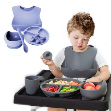 ✨  Set x6 de Alimentación para Bebés Bbabero Plato tazón cubiertos