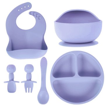 ✨  Set x6 de Alimentación para Bebés Bbabero Plato tazón cubiertos