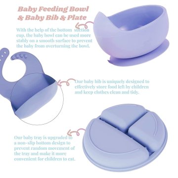 ✨  Set x6 de Alimentación para Bebés Bbabero Plato tazón cubiertos