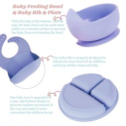 ✨  Set x6 de Alimentación para Bebés Bbabero Plato tazón cubiertos