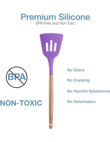 ⭐ Setx12 Utensilios SIlicona Antiadherentes Cocina