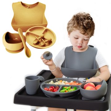 ✨  Set x6 de Alimentación para Bebés Bbabero Plato tazón cubiertos
