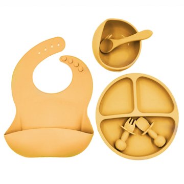 ✨  Set x6 de Alimentación para Bebés Bbabero Plato tazón cubiertos