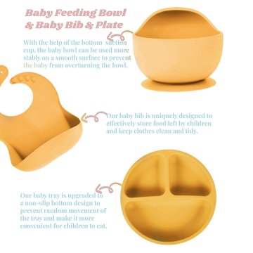 ✨  Set x6 de Alimentación para Bebés Bbabero Plato tazón cubiertos