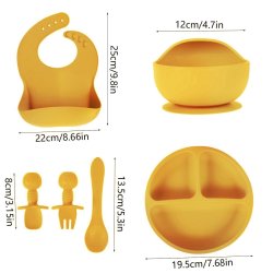 ✨  Set x6 de Alimentación para Bebés Bbabero Plato tazón cubiertos