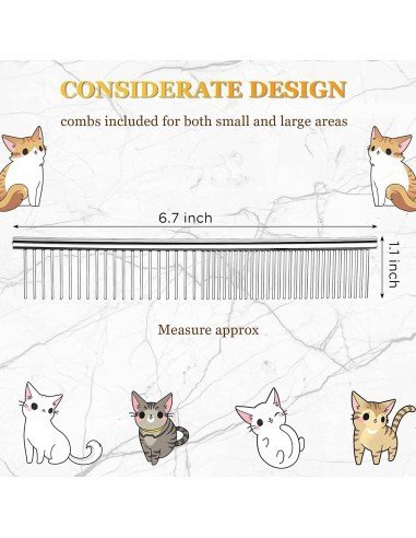 Peine Metálico para Mascotas de cerdas en acero inoxidable, pelo largo