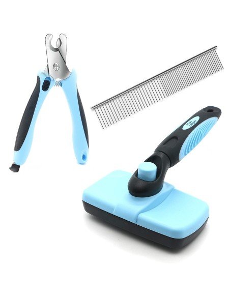 Cepillo Automático + Corta Uñas + Peine Kit Limpieza Mascota Cepillo Automático + Corta Uñas + Peine Kit Limpieza Mascota
