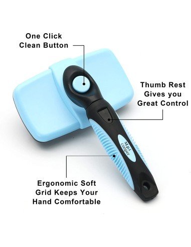 Cepillo Automático + Corta Uñas + Peine Kit Limpieza Mascota