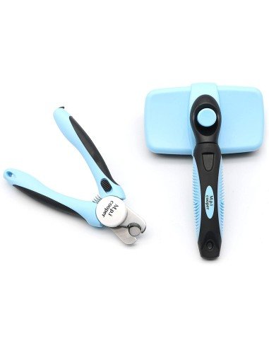 Cepillo Automático + Corta Uñas + Peine Kit Limpieza Mascota